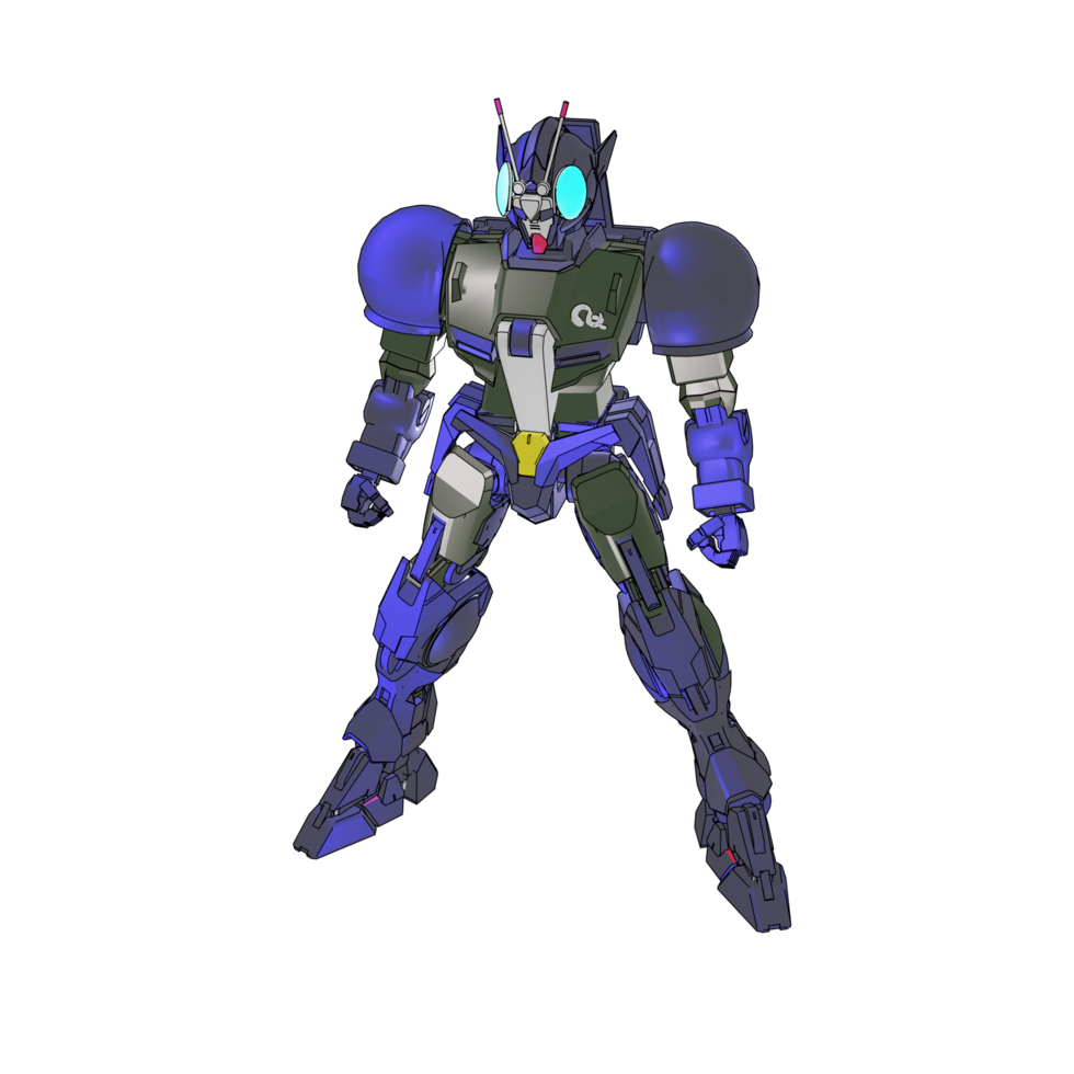 Mecha with defensive combat style png