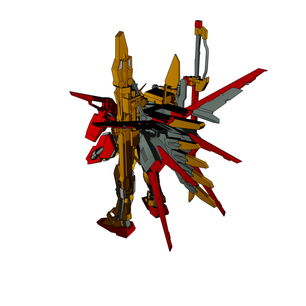 mecha avec un style de combat offensif png