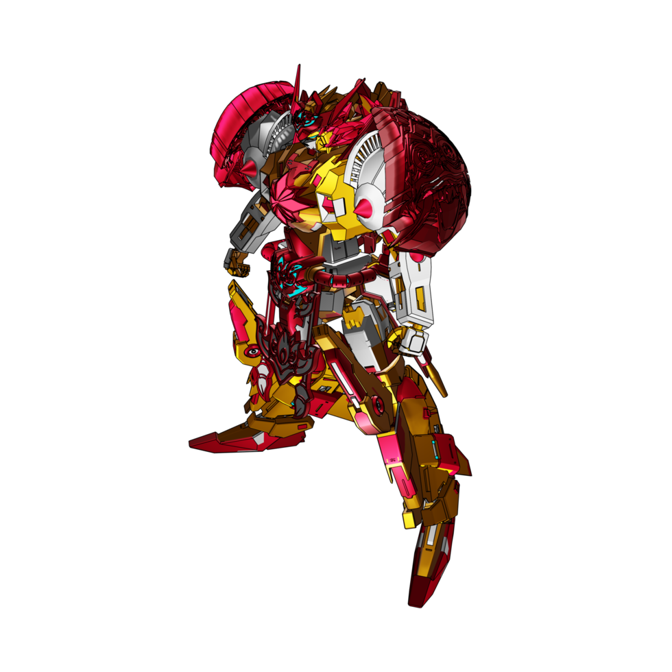 mecha com estilo de combate estratégico png