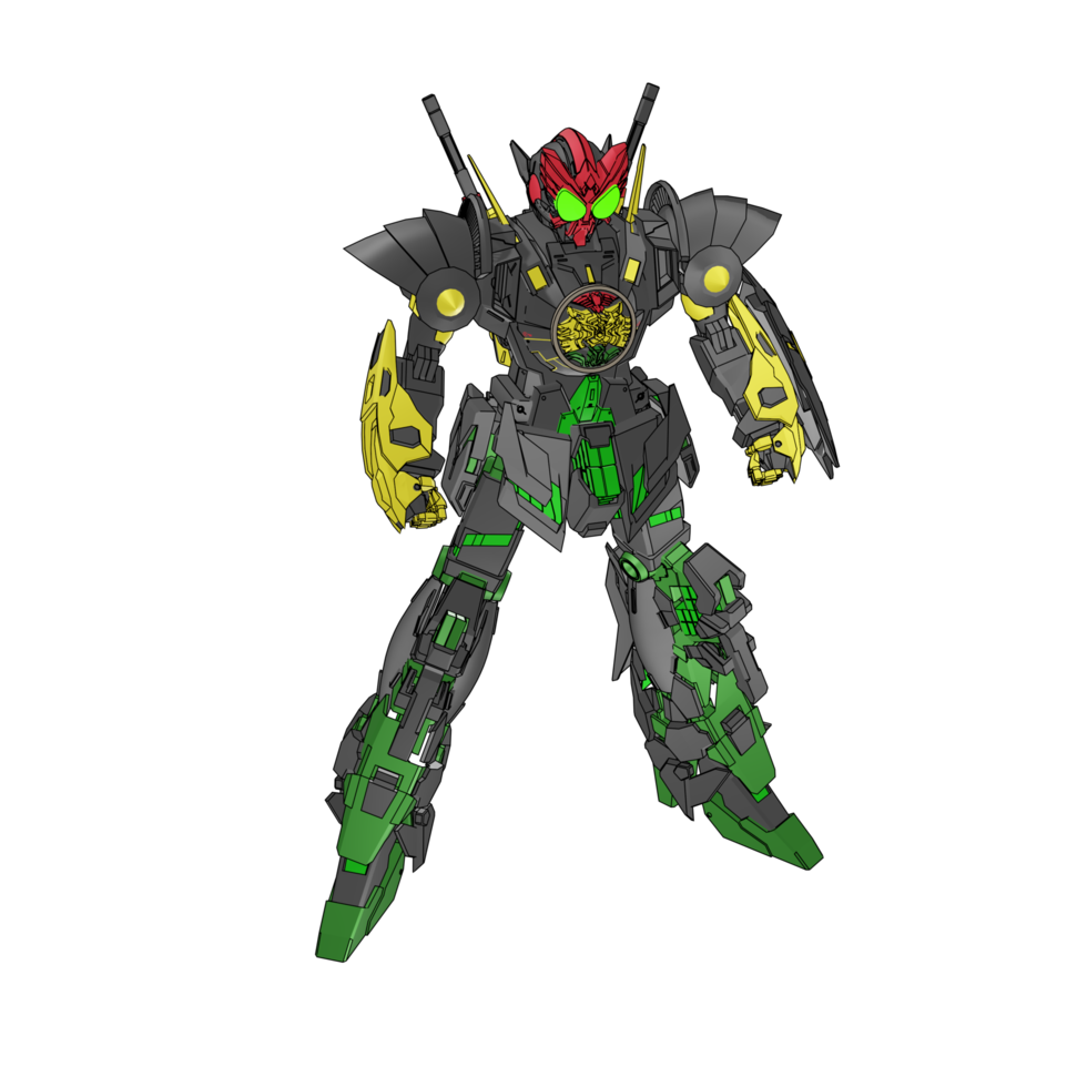 Mecha with strategy combat style png