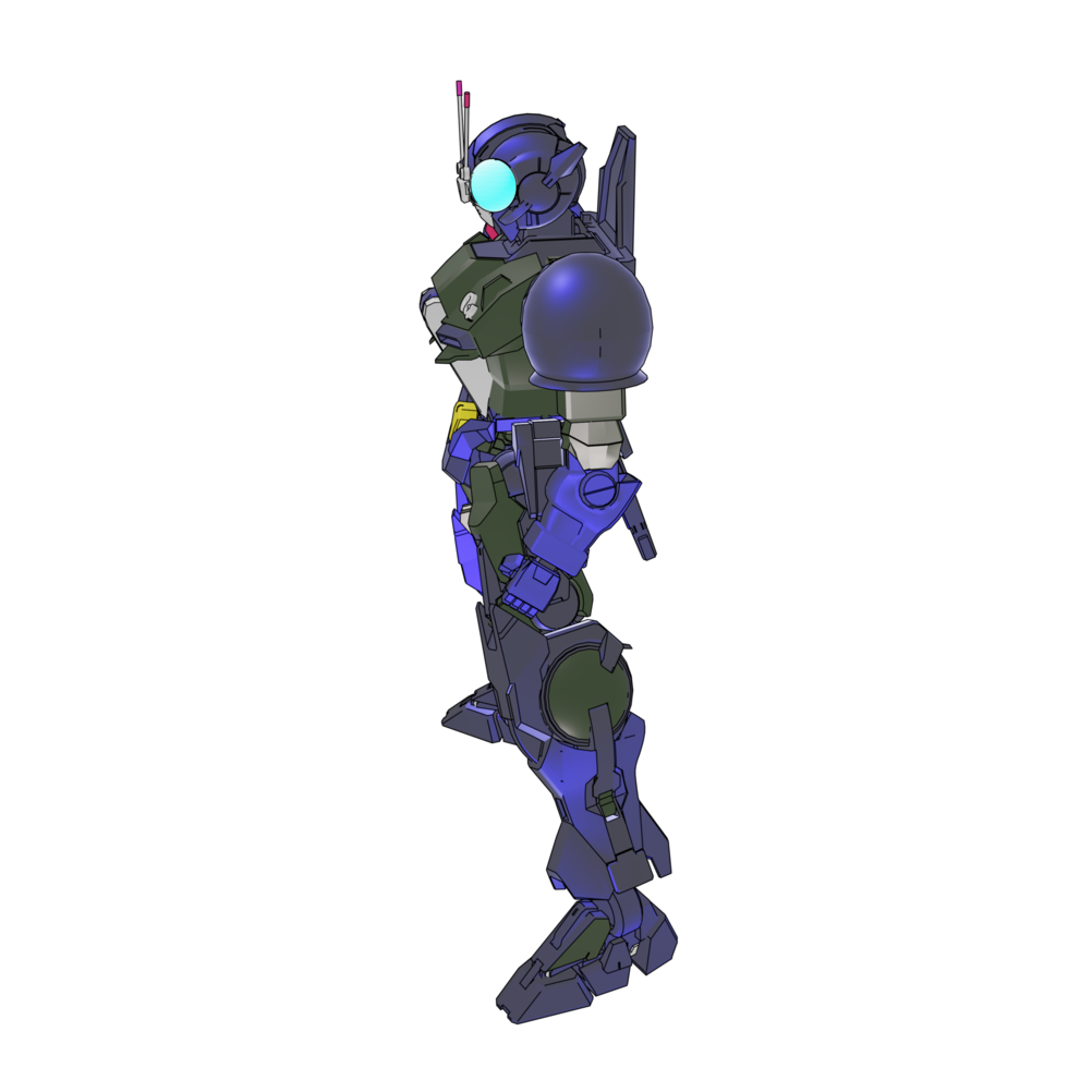 Mecha with attacking combat style png