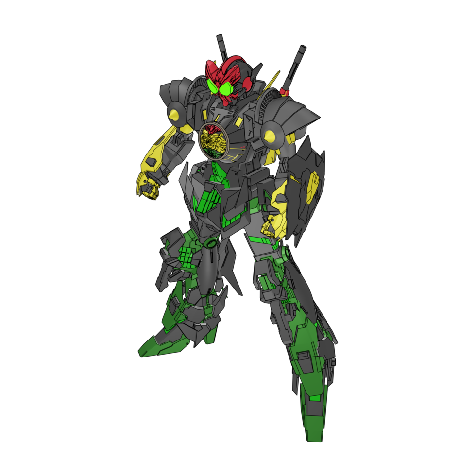 Mecha with strategy combat style png