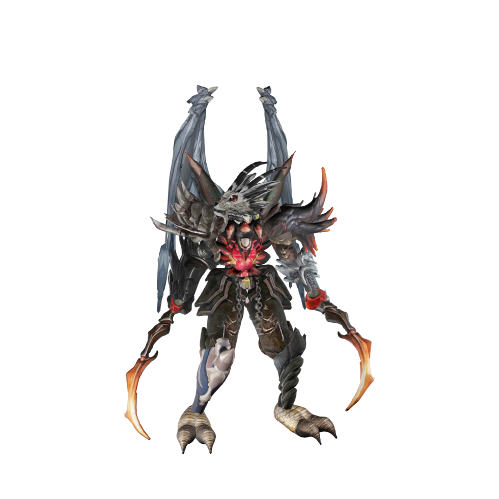 Monster character idle pose png