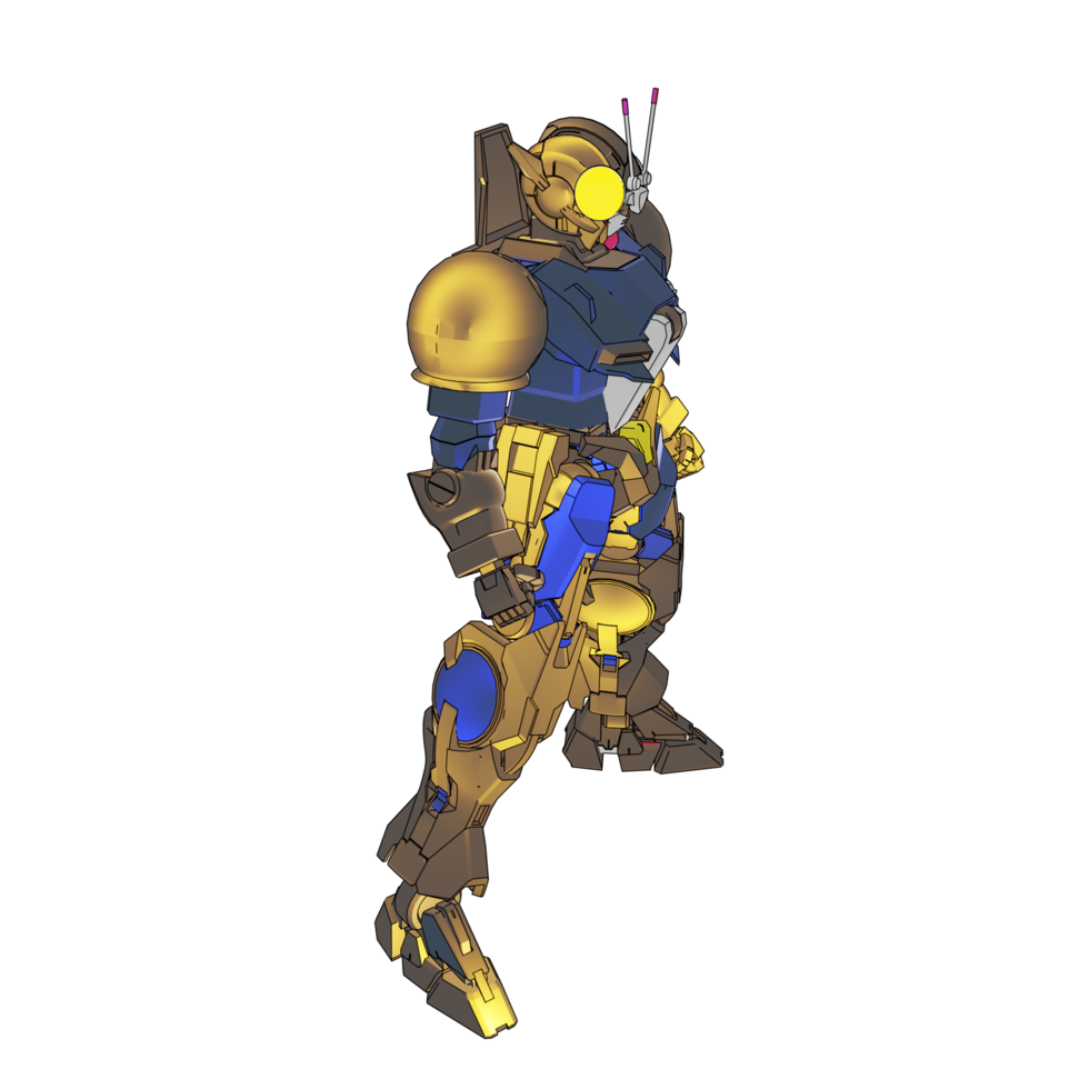 Mecha with defensive combat style png