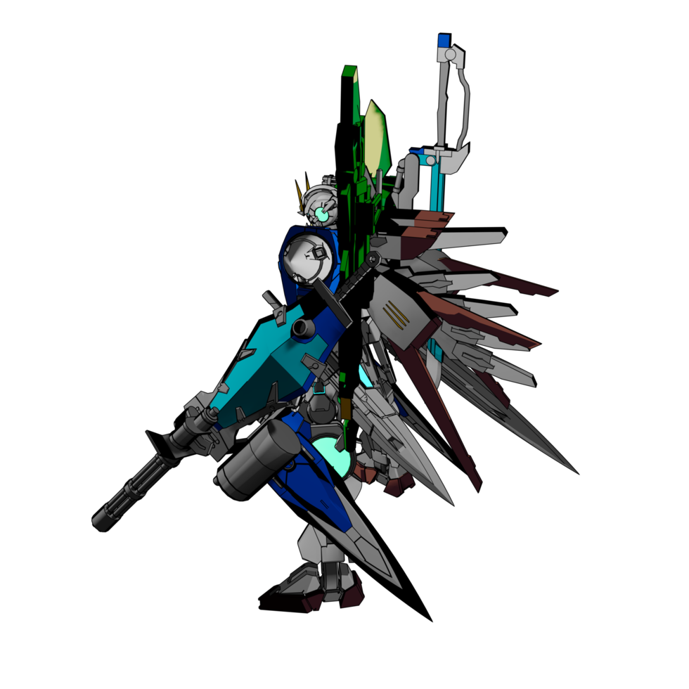 Robot with defensive combat style png
