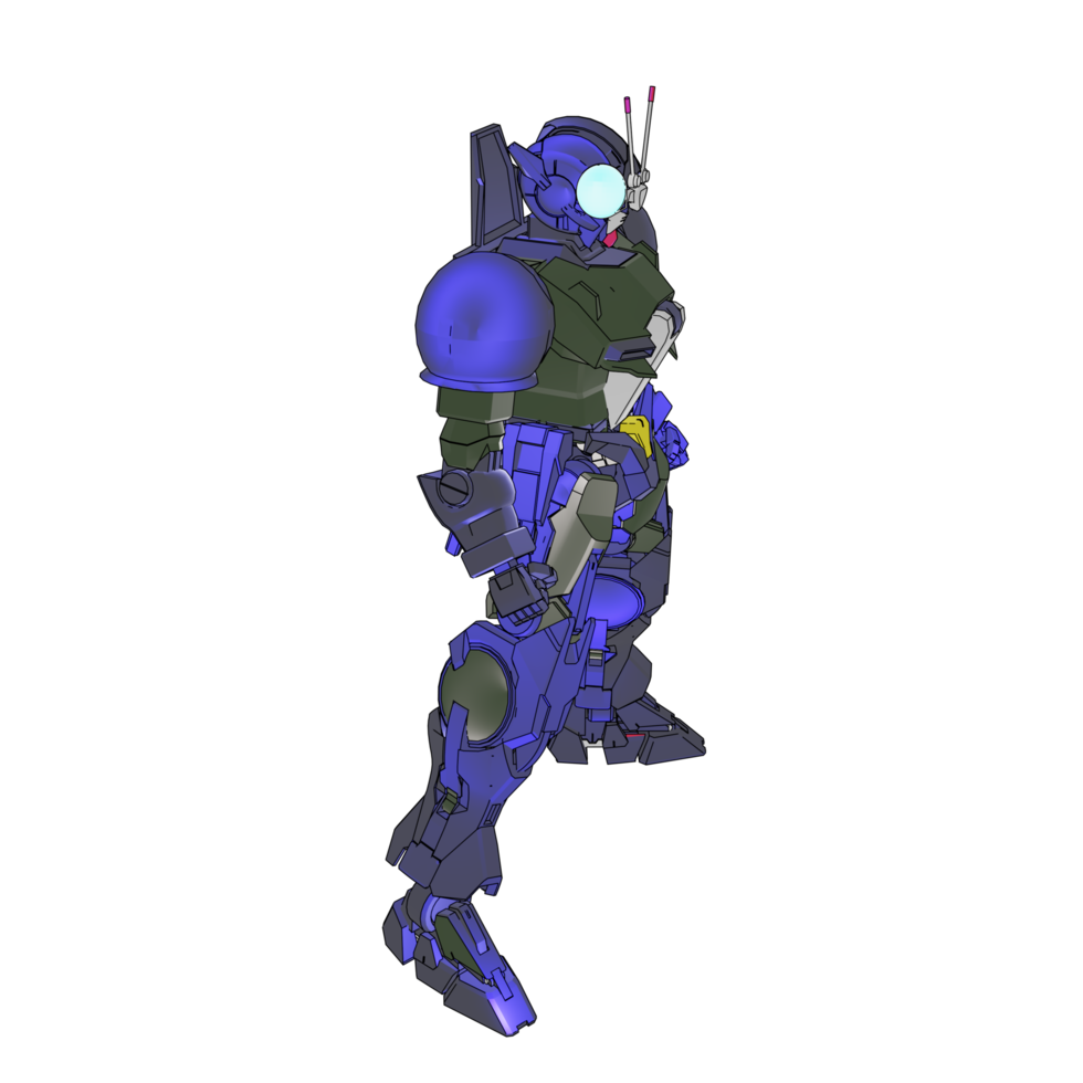 Mecha with defensive combat style png