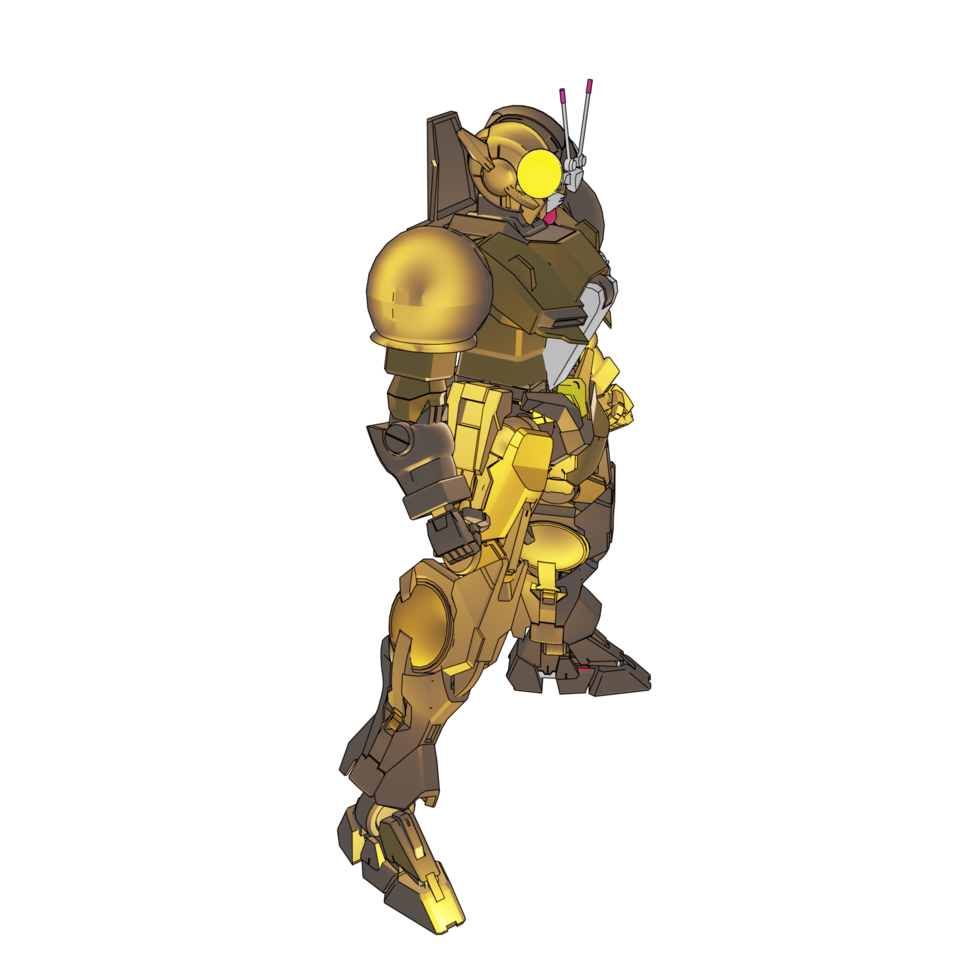 Mecha with attacking combat style png