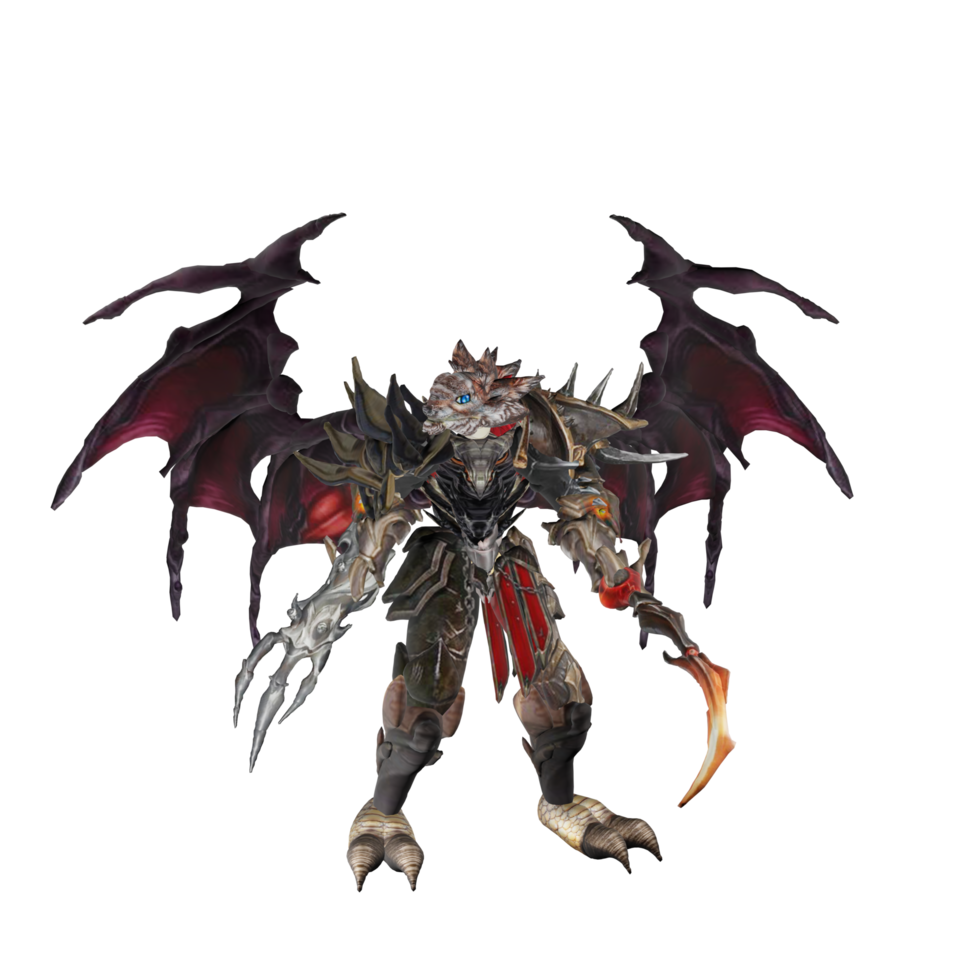 Monster character idle pose png