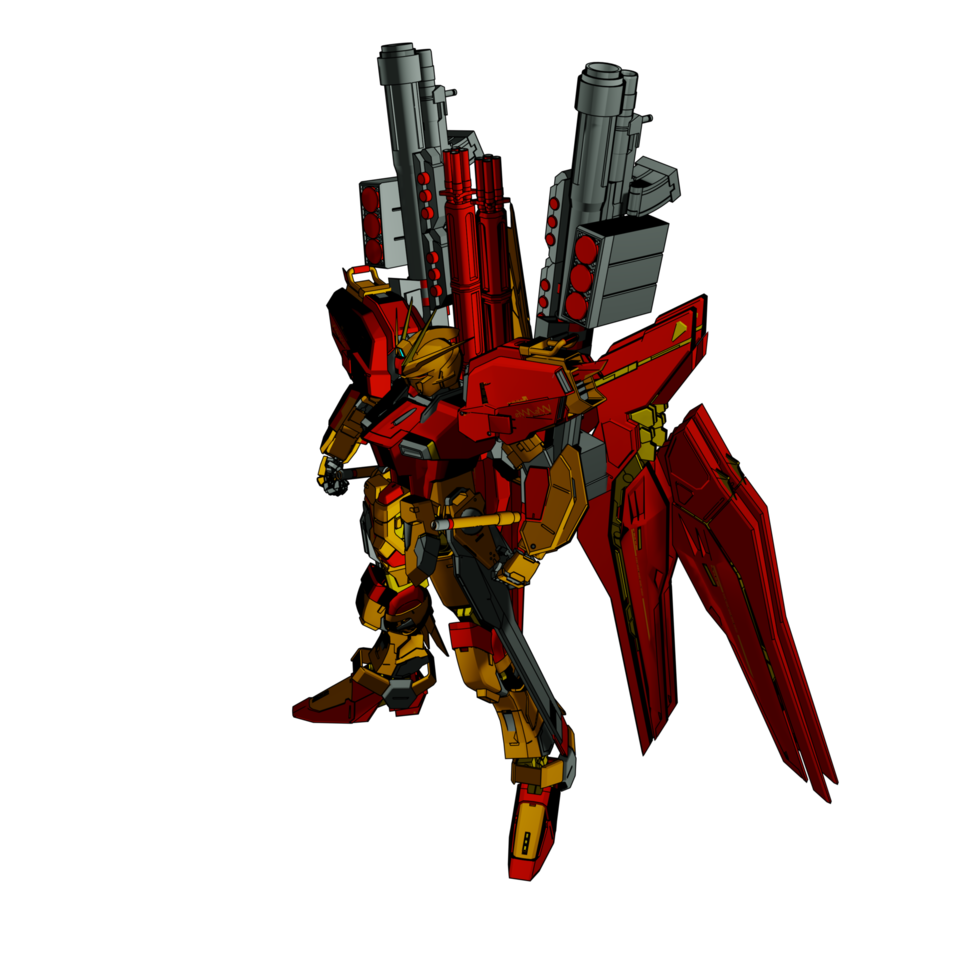 mecha con estilo de combate de ataque png