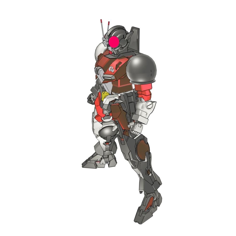 Mecha with defensive combat style png