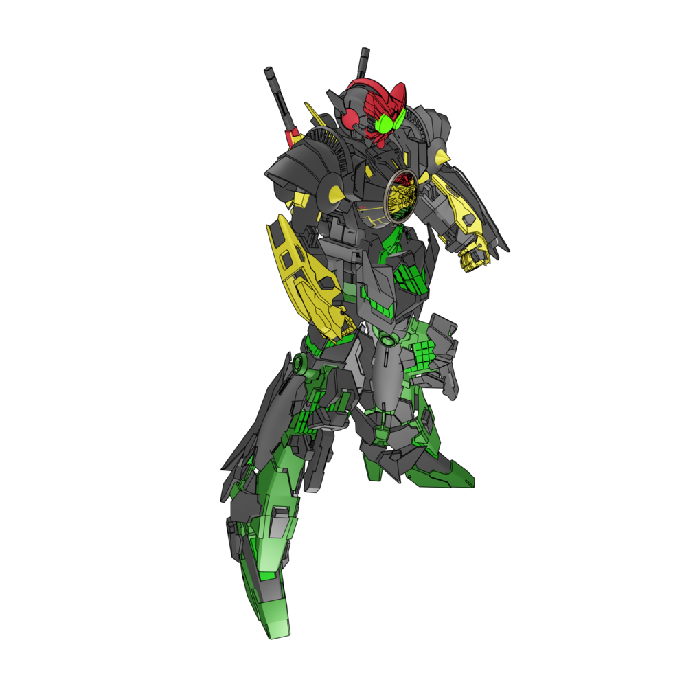 mecha com estilo de combate estratégico png