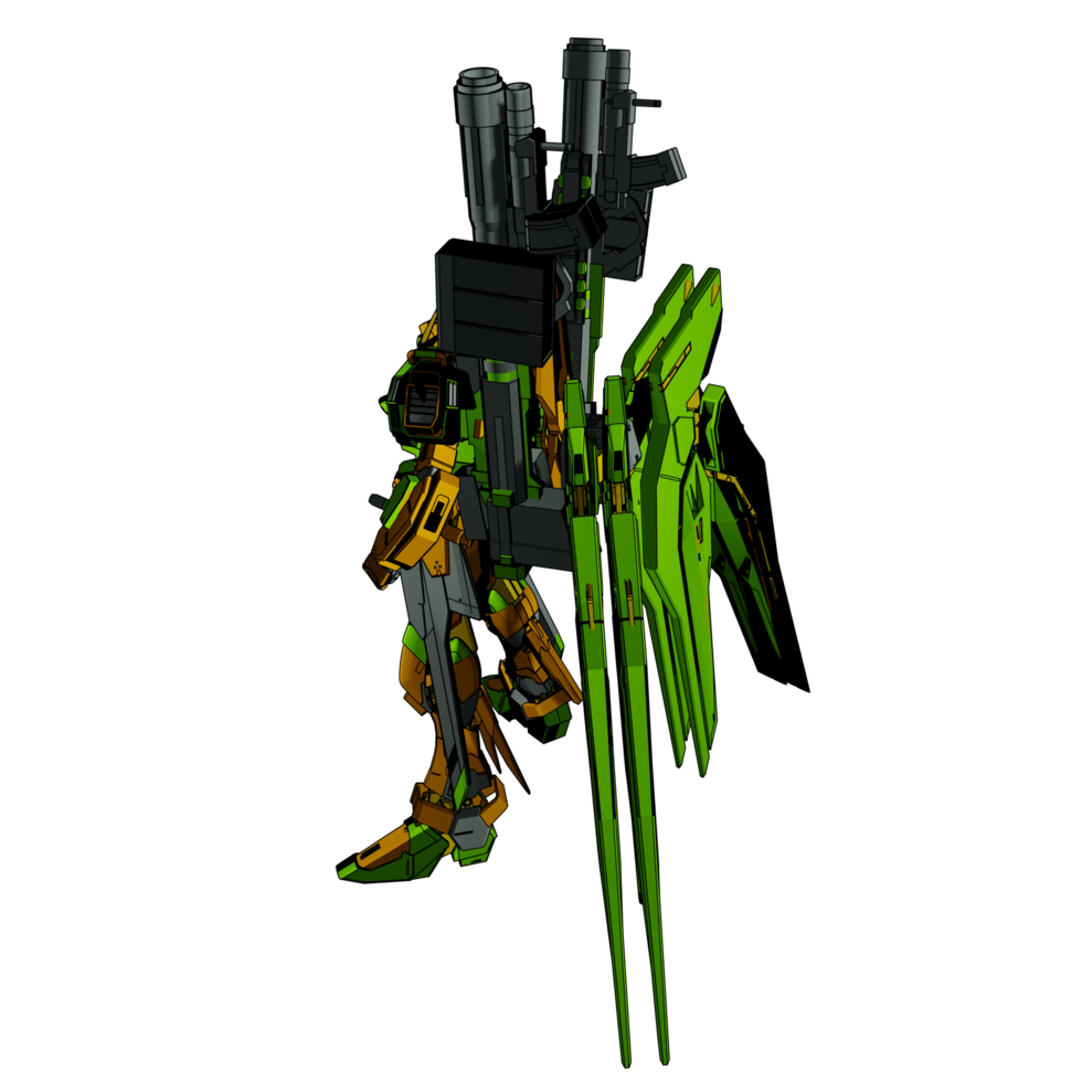 Mecha with defensive combat style png