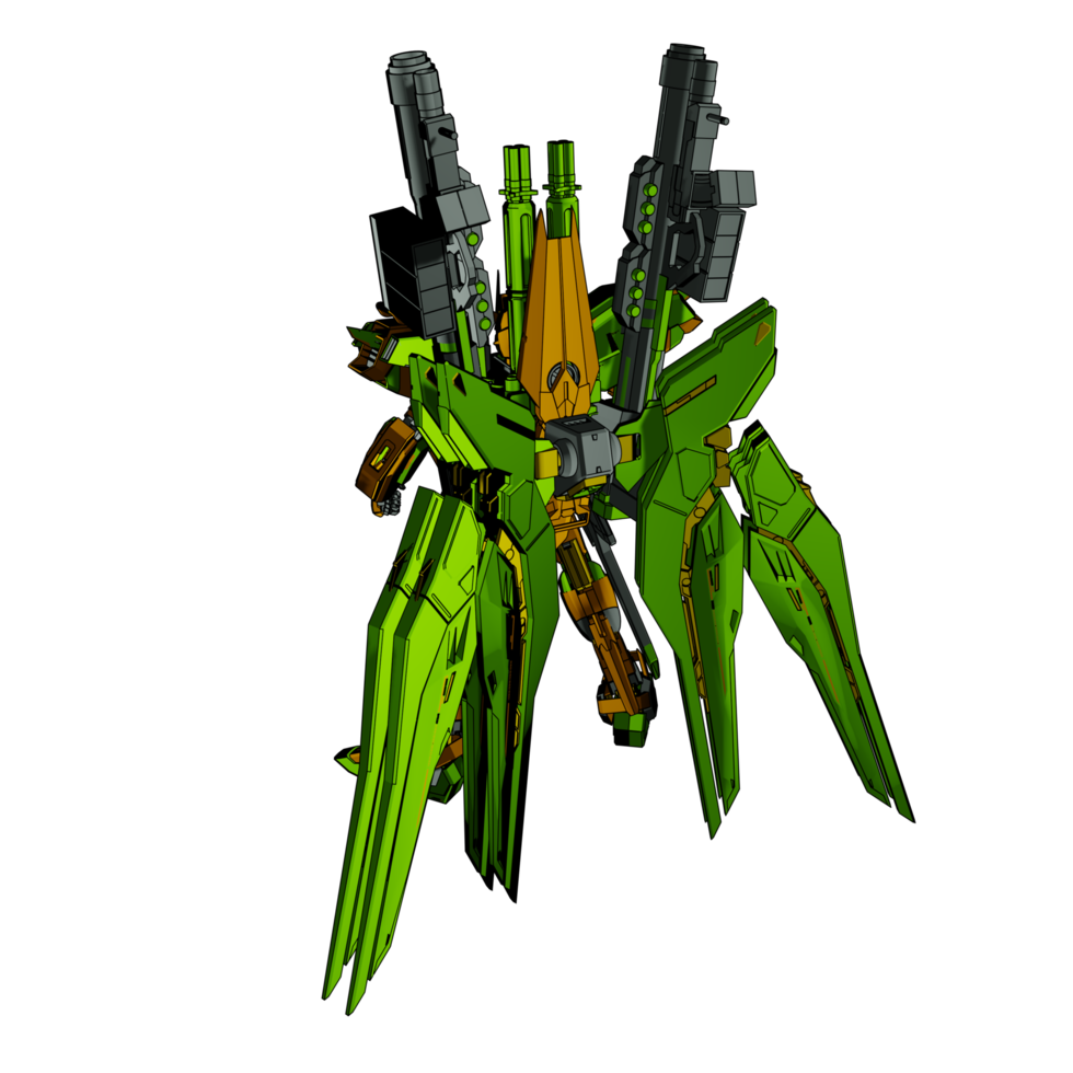 Mecha with defensive combat style png