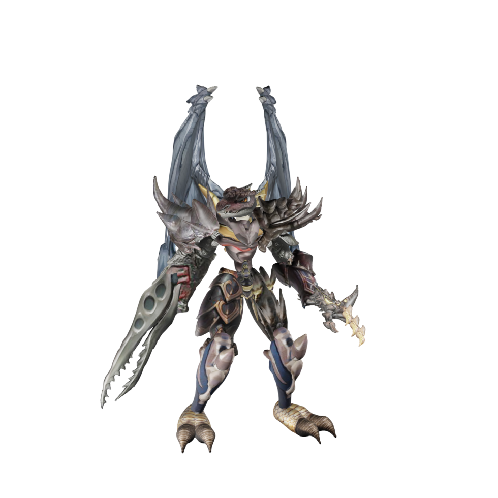 Monster character idle pose png