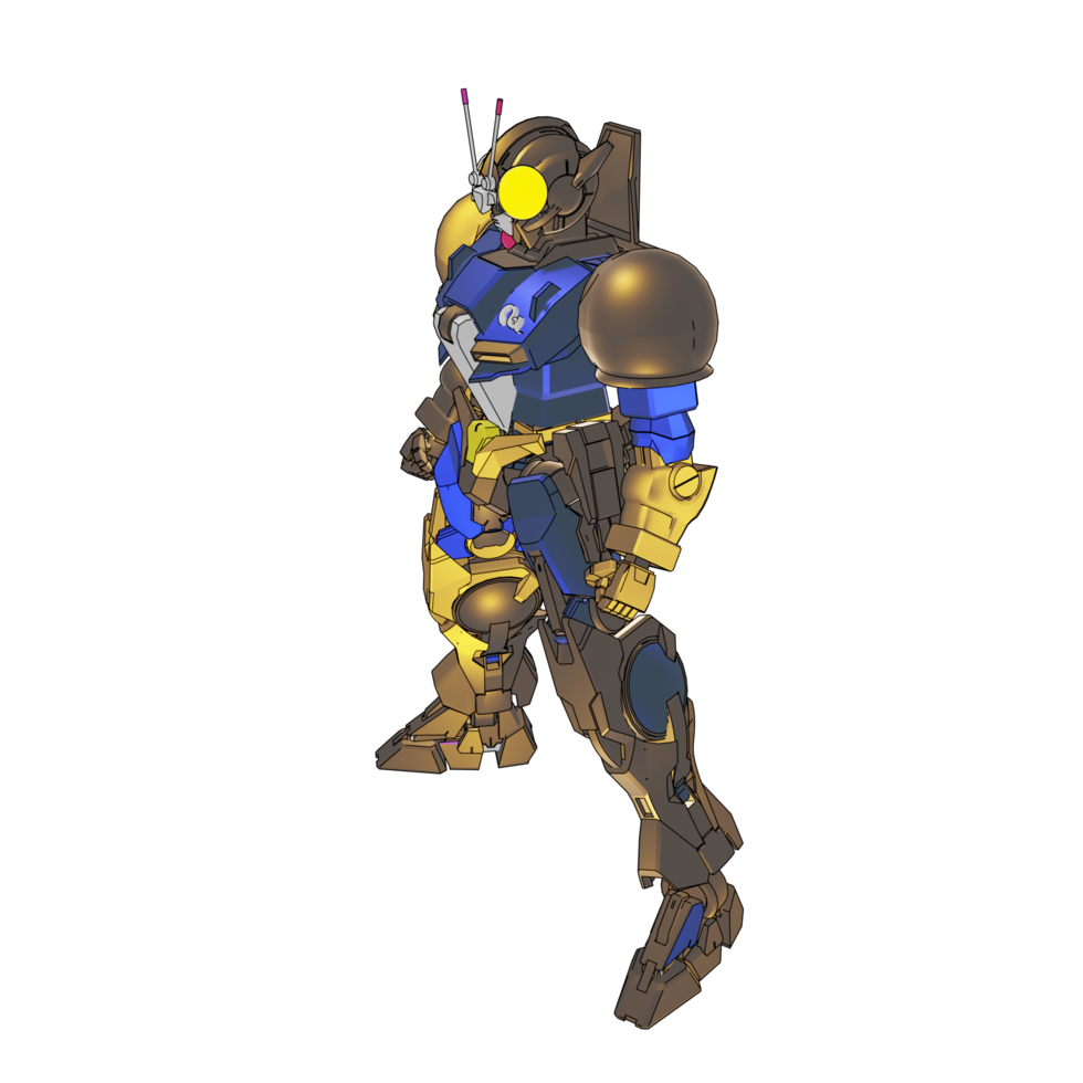 Mecha with defensive combat style png