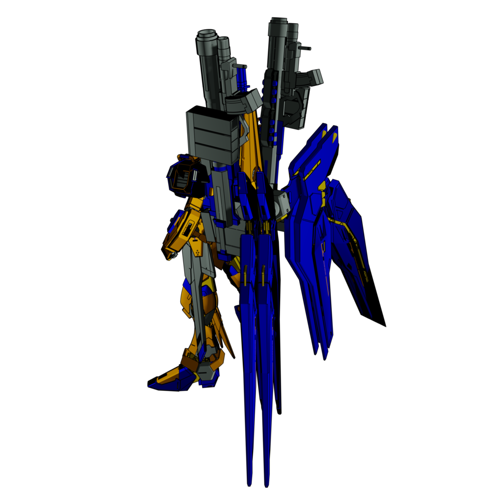 Mecha with attacking combat style png