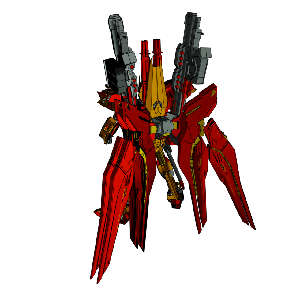 Mecha with attacking combat style png