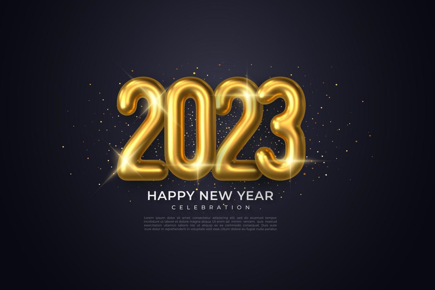 2023 Happy New Year Background Design. Greeting Card, Banner, Poster. Vector Illustration.