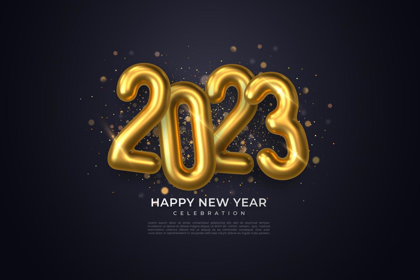 2023 Happy New Year Background Design. Greeting Card, Banner, Poster. Vector Illustration.