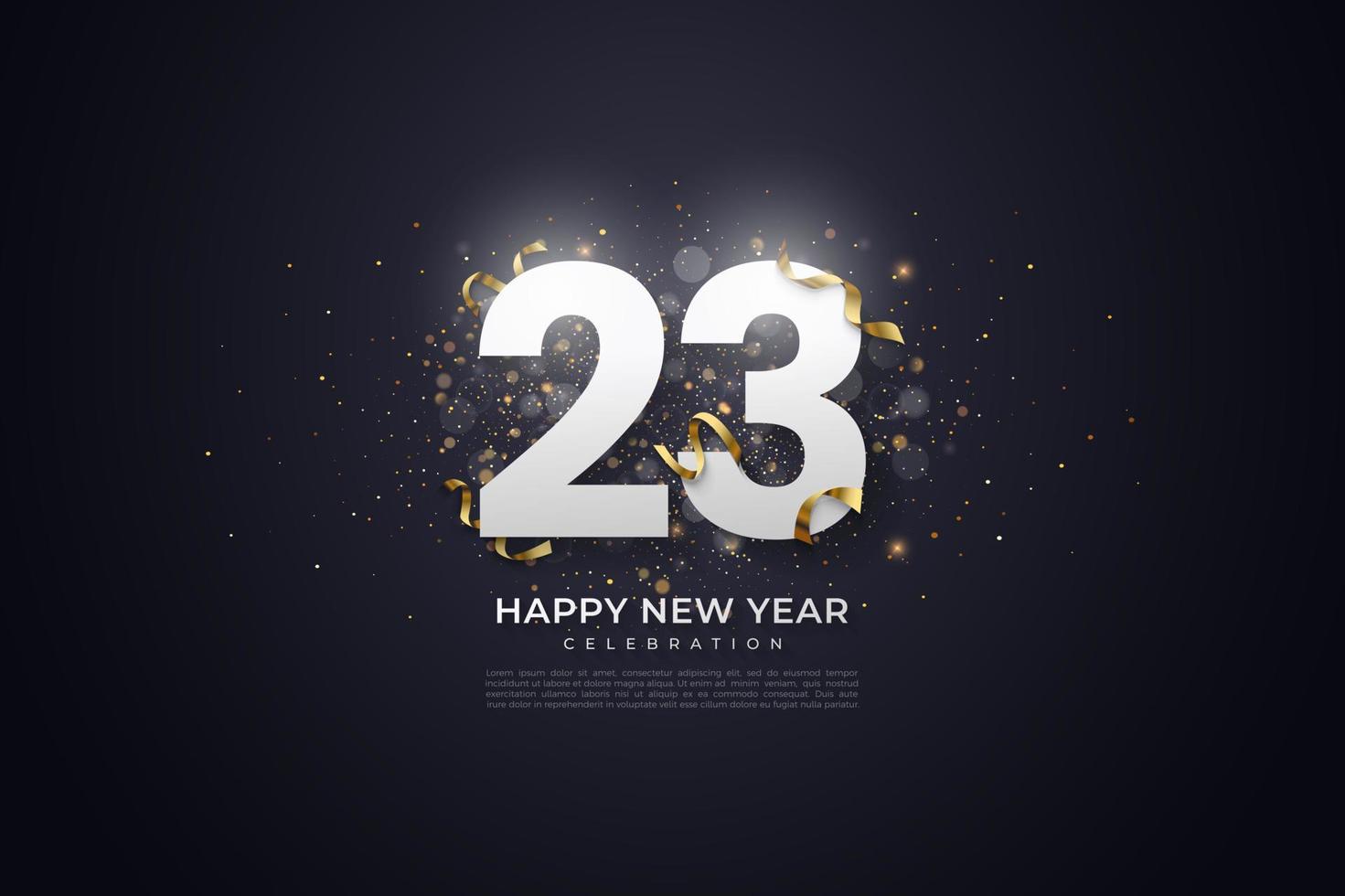 2023 Happy New Year Background Design. Greeting Card, Banner, Poster. Vector Illustration.