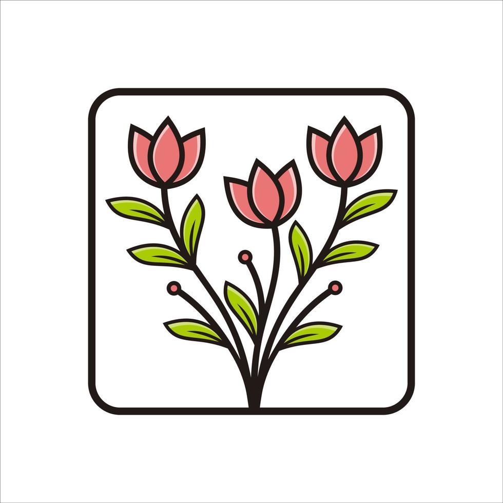 colección de flores con hojas, ramos de flores. flores vectoriales impresión de arte de primavera con elementos botánicos. Felices Pascuas. estilo folclórico. carteles para las vacaciones de primavera. iconos aislados sobre fondo blanco. vector