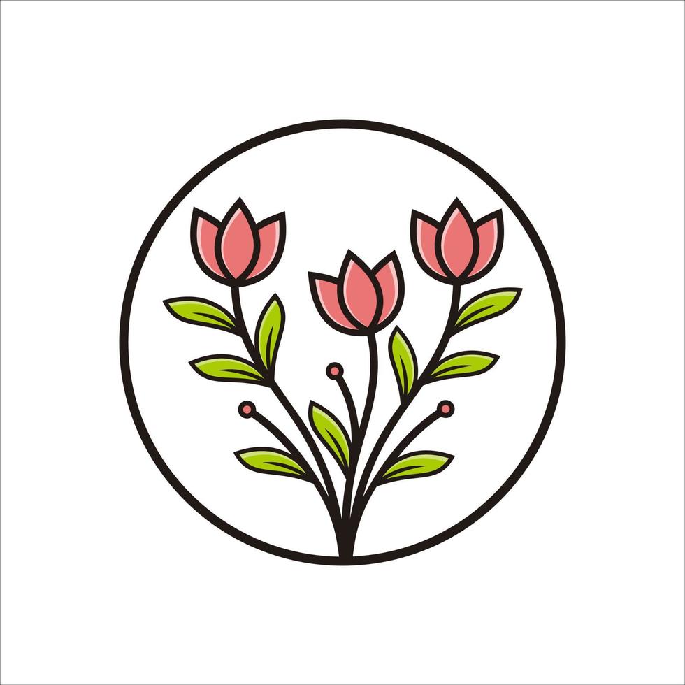 colección de flores con hojas, ramos de flores. flores vectoriales impresión de arte de primavera con elementos botánicos. Felices Pascuas. estilo folclórico. carteles para las vacaciones de primavera. iconos aislados sobre fondo blanco. vector