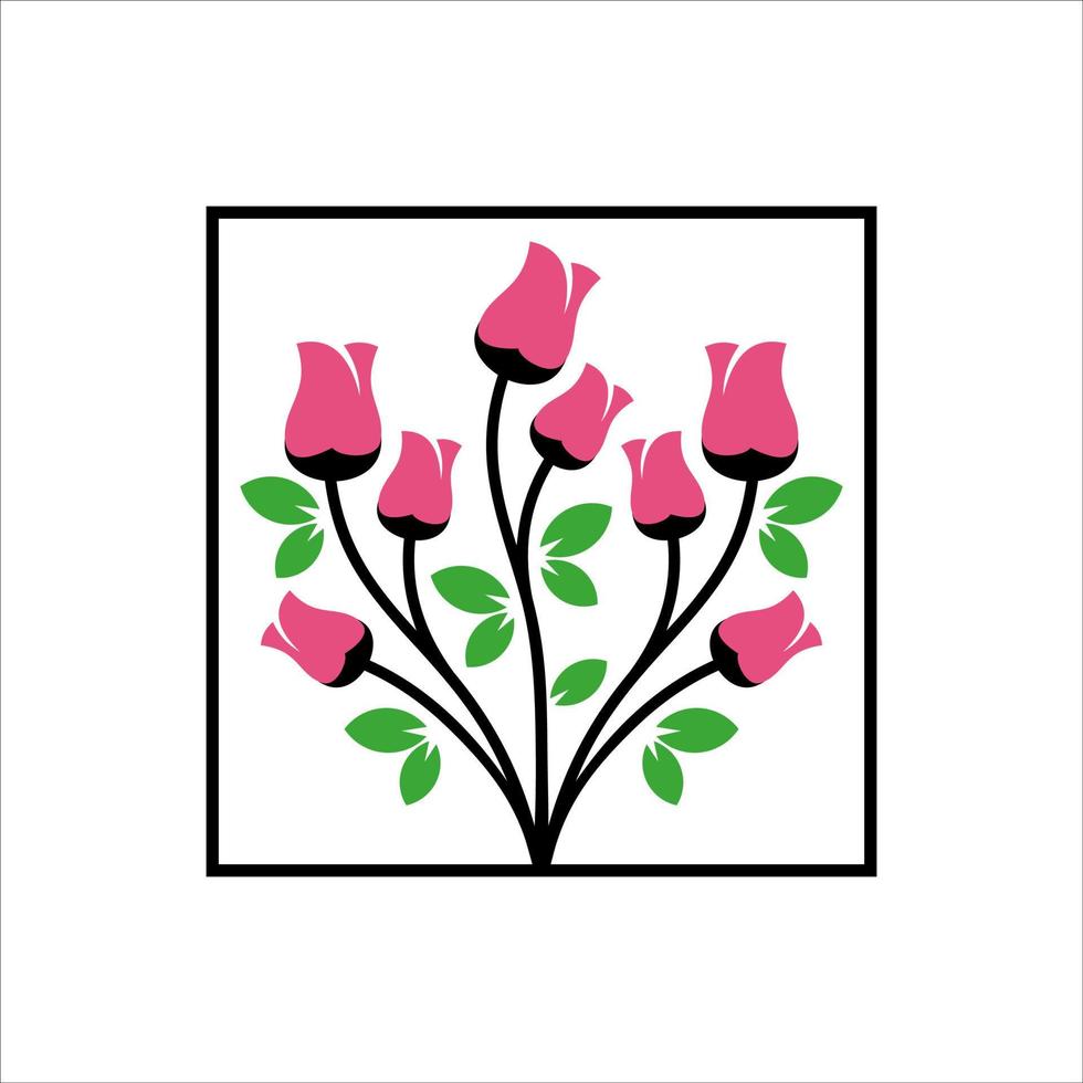 colección de flores con hojas, ramos de flores. flores vectoriales impresión de arte de primavera con elementos botánicos. Felices Pascuas. estilo folclórico. carteles para las vacaciones de primavera. iconos aislados sobre fondo blanco. vector