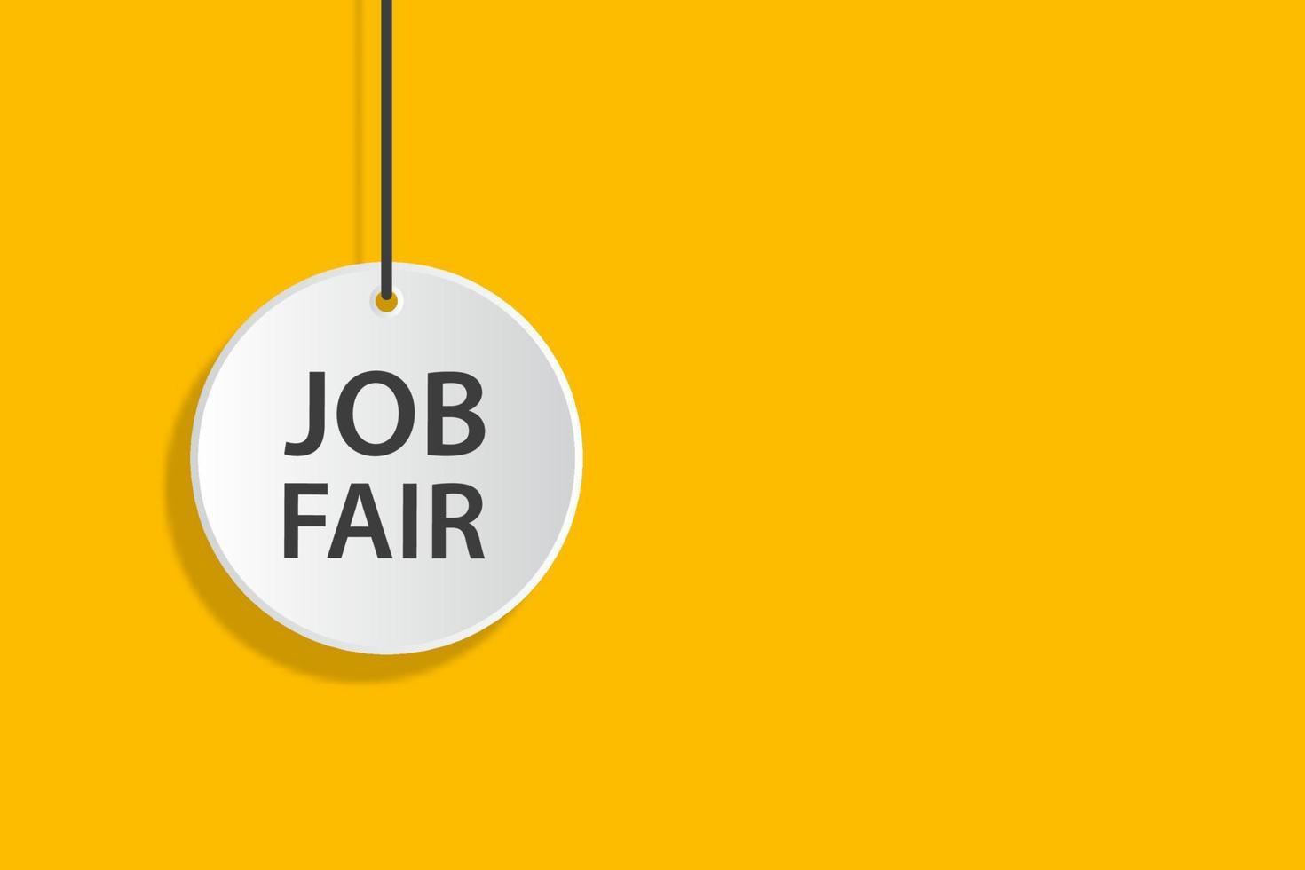 Job fair hanging sign vector human resource management concept for flyers, banners, presentations and posters.