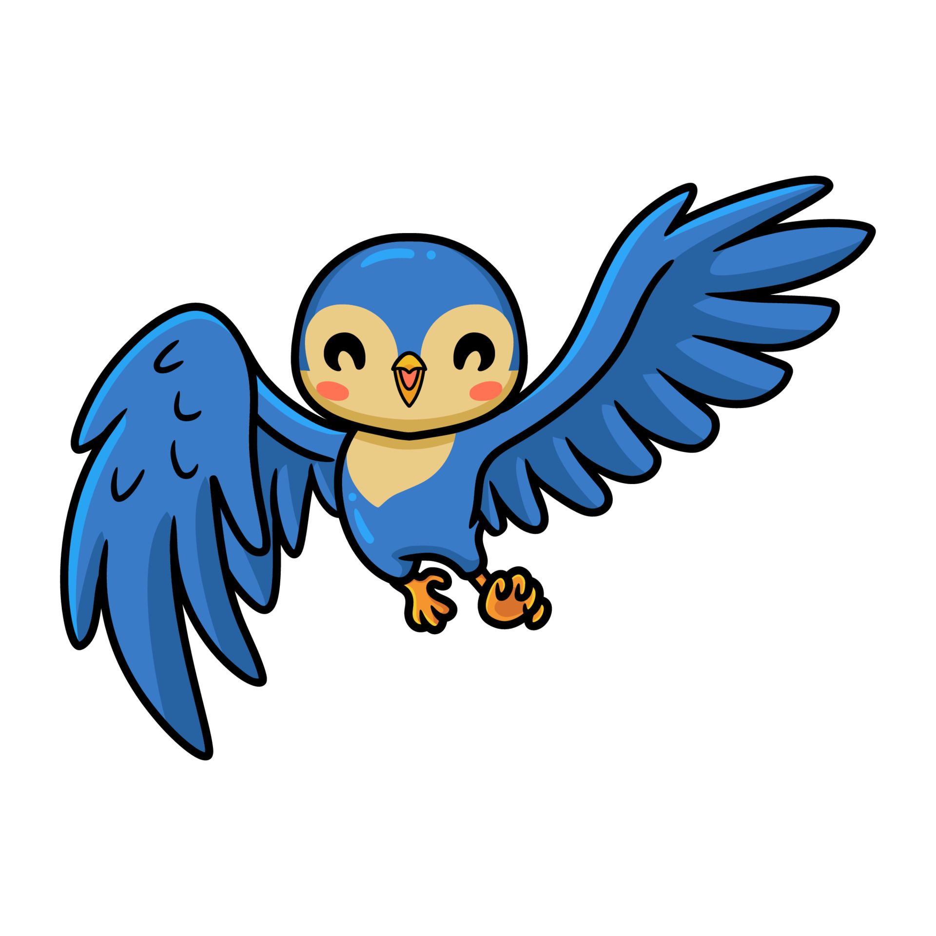 Cute little blue bird cartoon flying 11953926 Vector Art at Vecteezy Cute little blue bird cartoon flying 11953926 Vector Art at Vecteezy