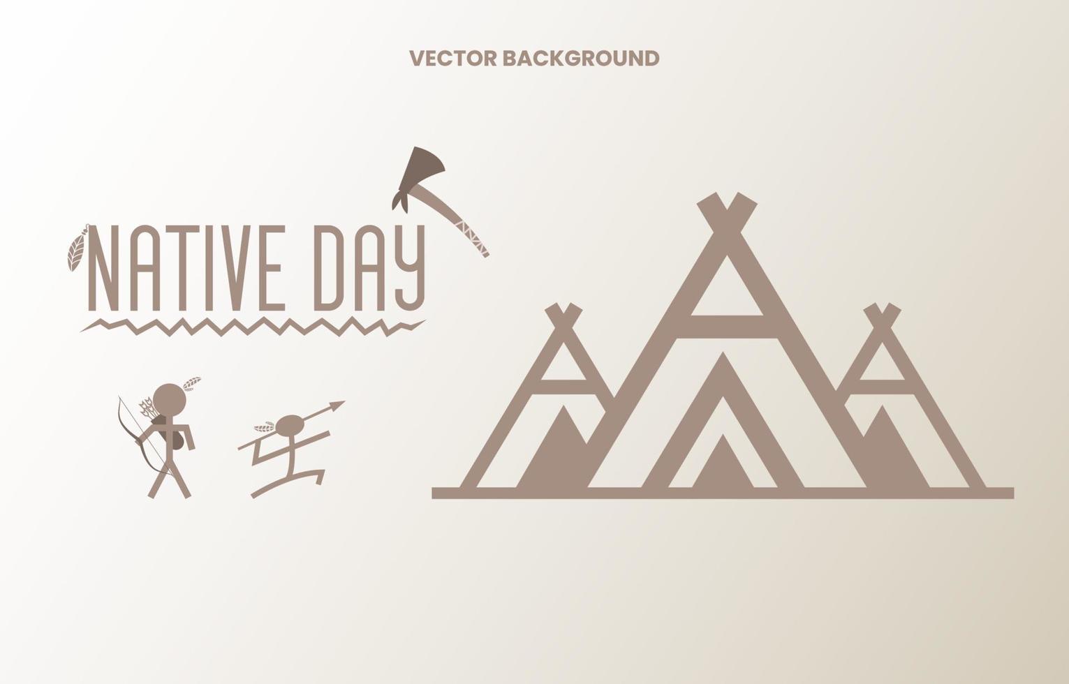 Simple Illustration of native day, good for background, wallpaper, gift card etc vector