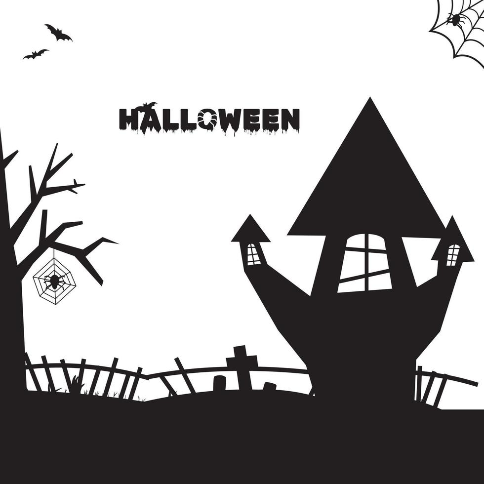 illustration banner of Halloween, perfect for social media banner, youtube thumbnail etc vector