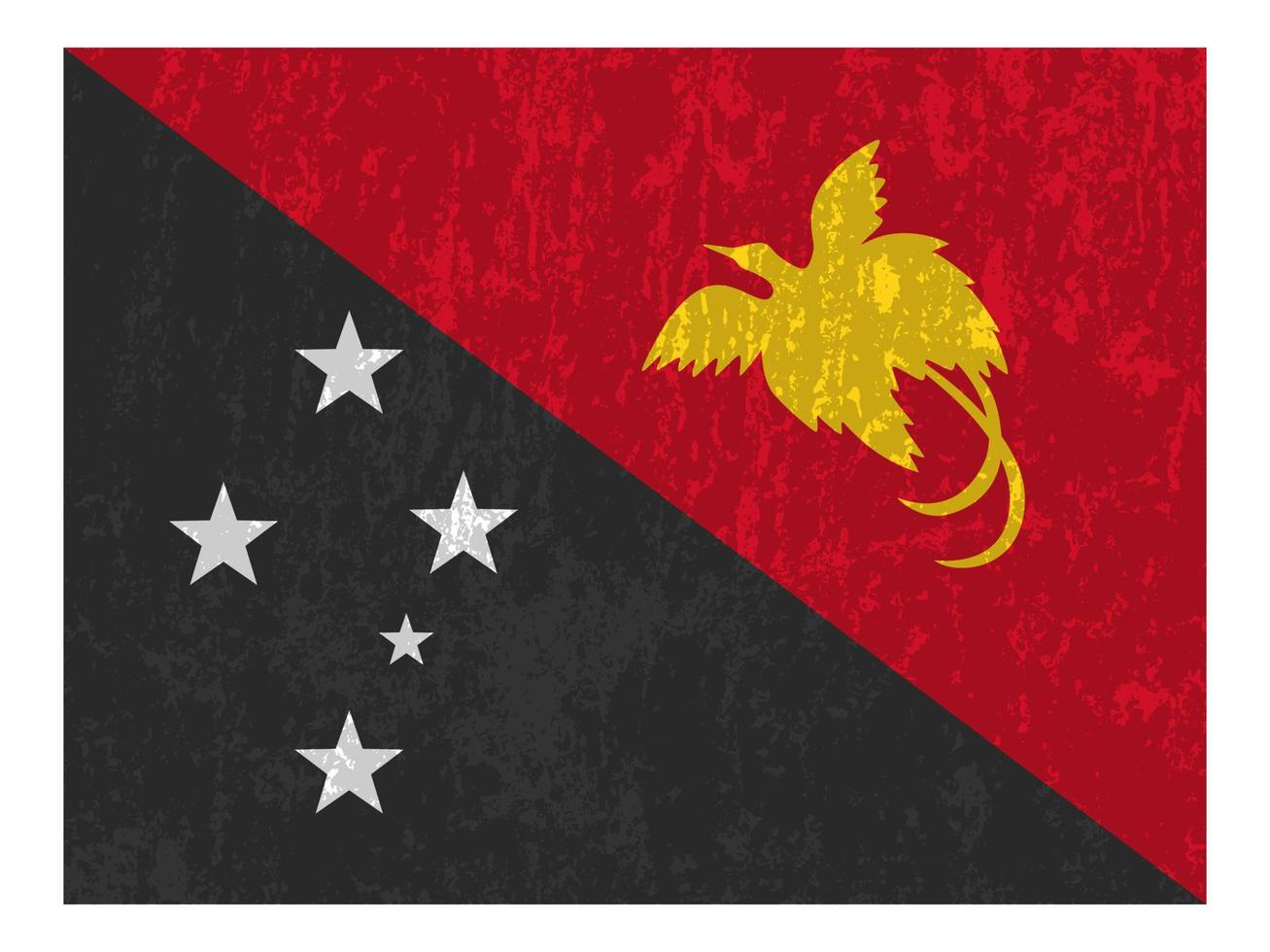 Papua New Guinea flag, official colors and proportion. Vector illustration.