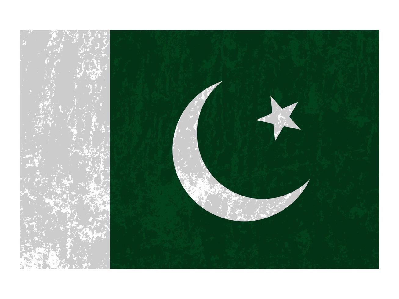 Pakistan flag, official colors and proportion. Vector illustration.