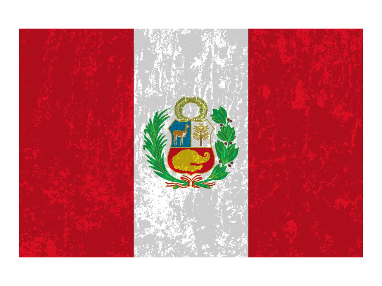 Peru flag, official colors and proportion. Vector illustration.