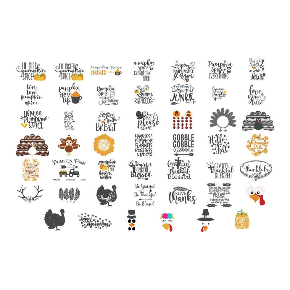 Thanksgiving Vector Set