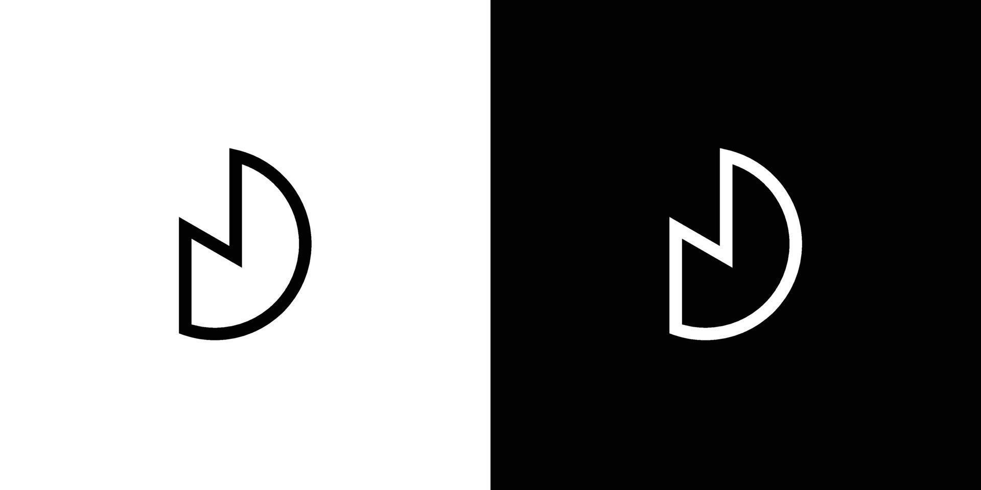 Modern and unique ND letter initials logo design vector