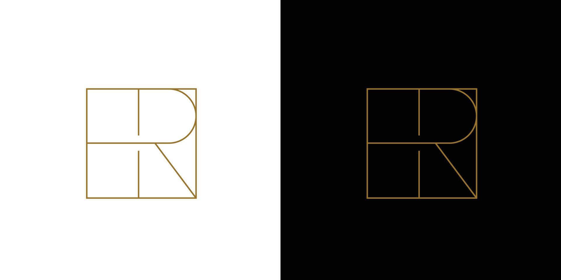 Modern and unique letter ER initials logo design vector