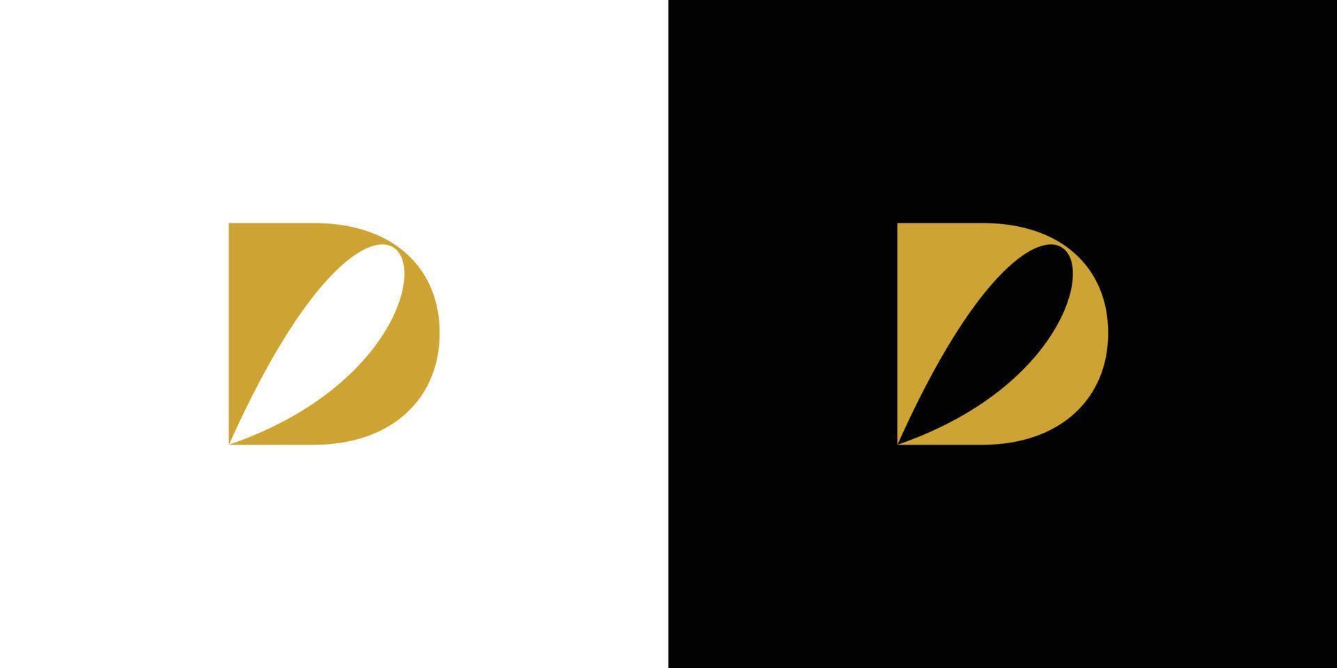 Modern and unique letter D initials abstract logo design vector