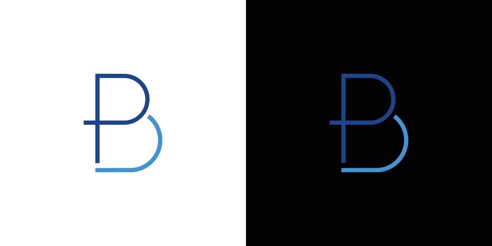 Simple and modern PB letter initials logo design 3 vector