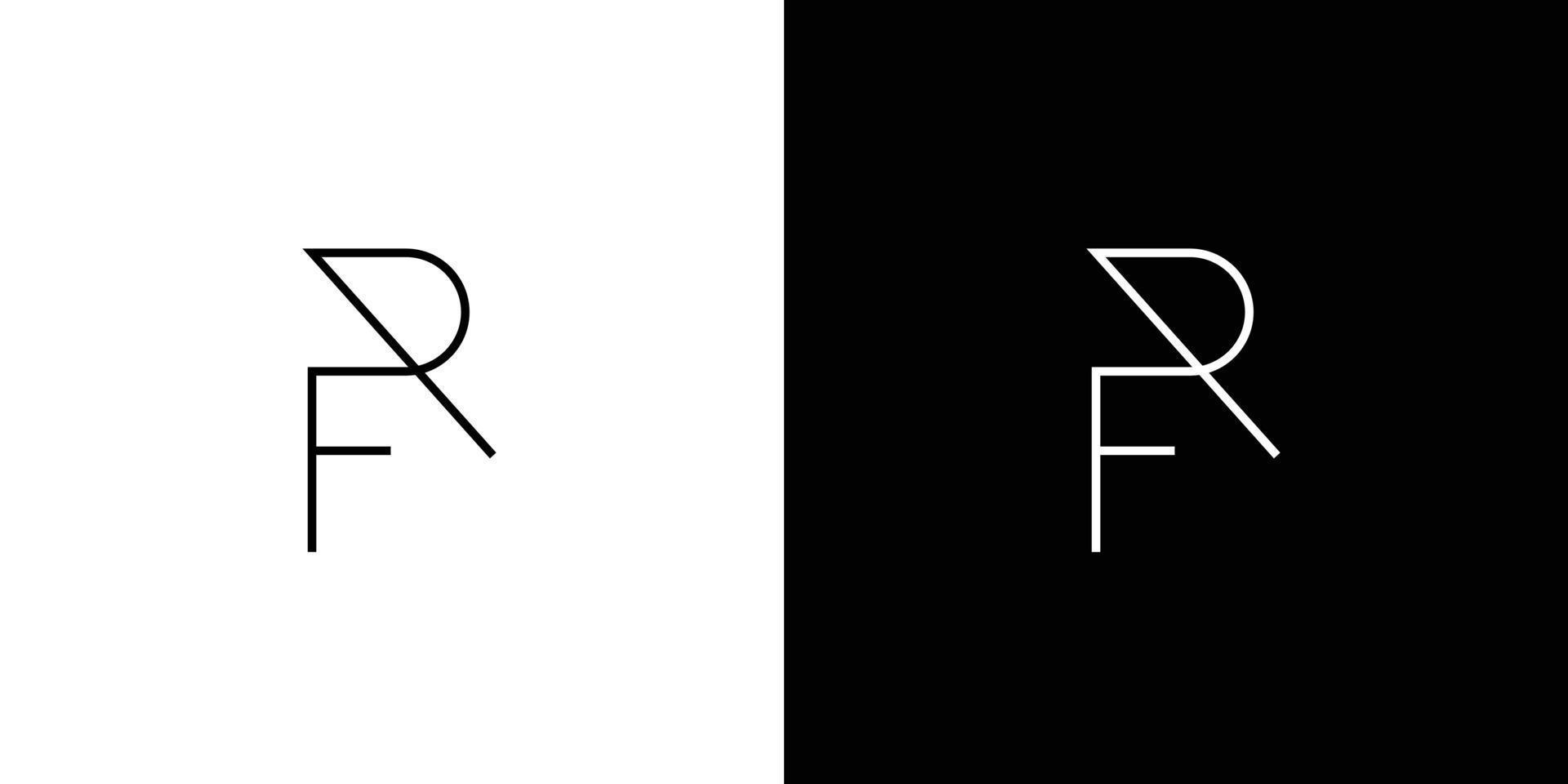 Simple and modern letter RF initials logo design vector