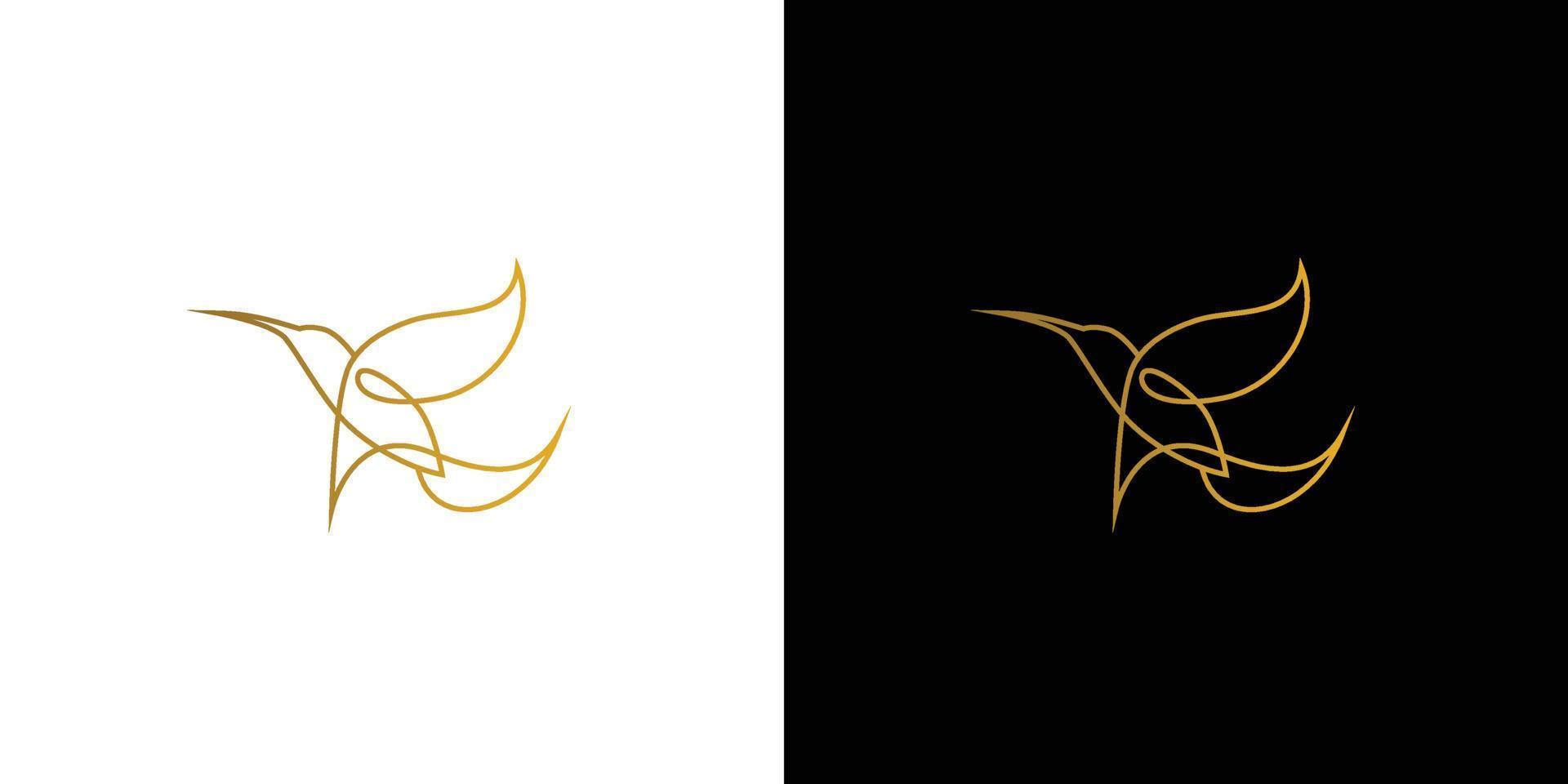 Unique and elegant bird line abstract design vector