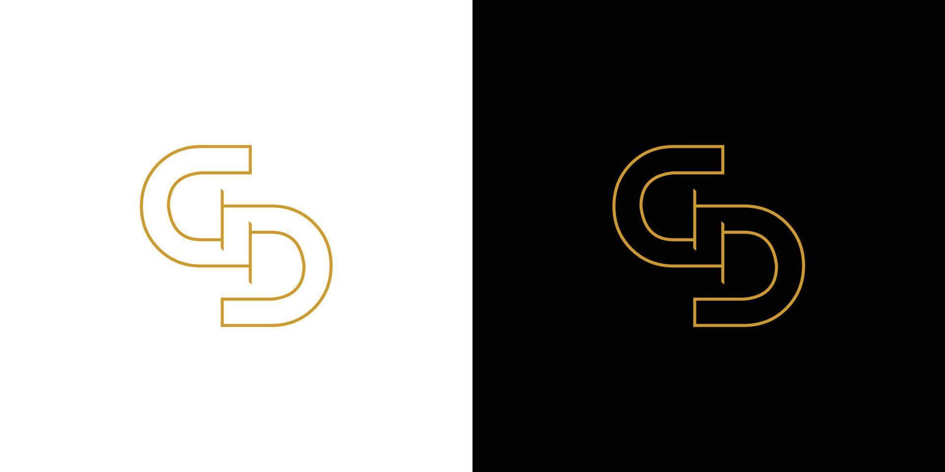 Modern and professional GD initials logo design vector