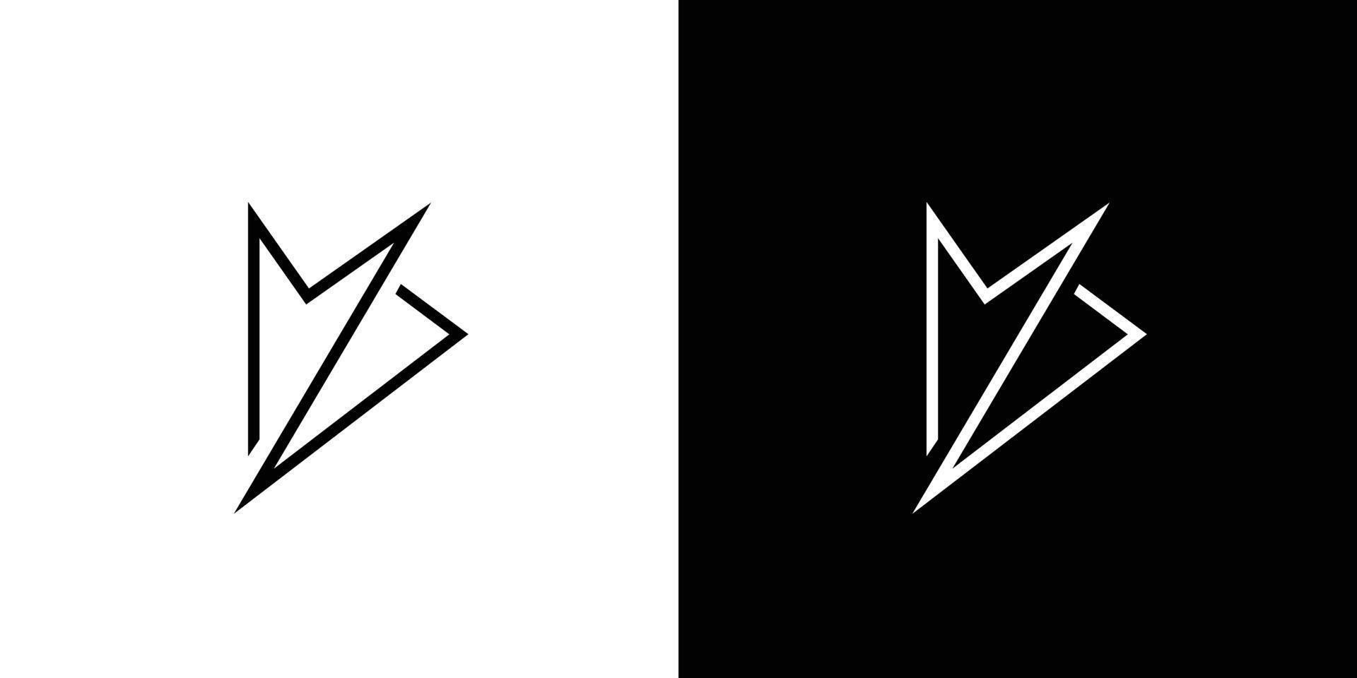 Modern and sophisticated letter MZ initials logo design vector