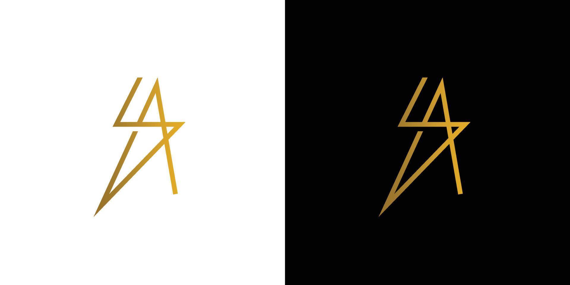 Cool and modern SA logo design vector