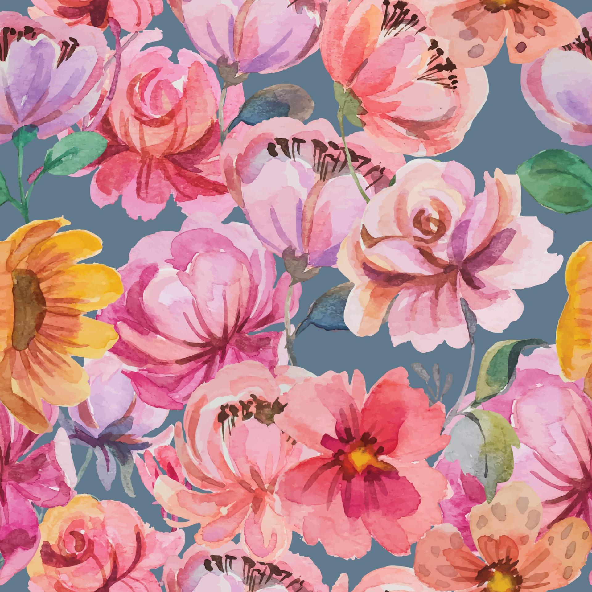 Red Flower Pattern Fabric