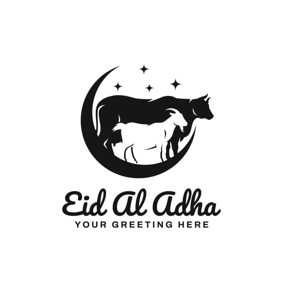 Eid al adha logo design vector