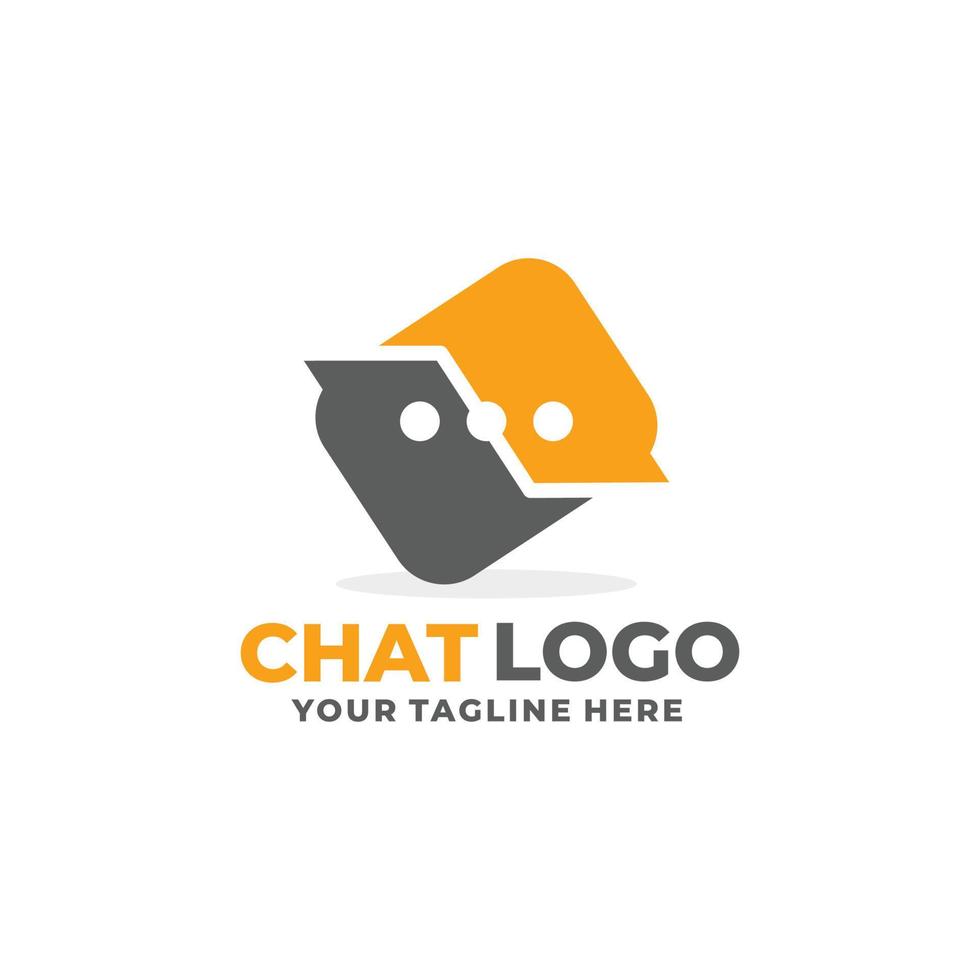 vector de diseño de logotipo de chat. logotipo de hablar