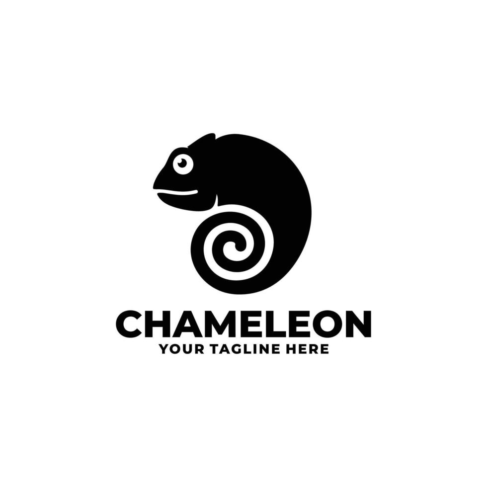 vector de diseño de logotipo de camaleón