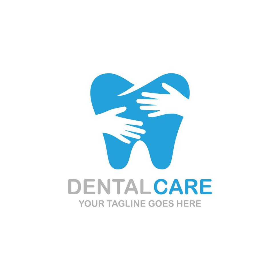 Ilustración de vector de diseño de logotipo de cuidado dental. logotipo dental. logotipo de ortodoncia