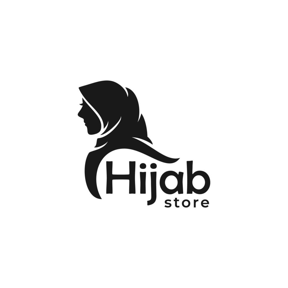 Hijab store logo design vector